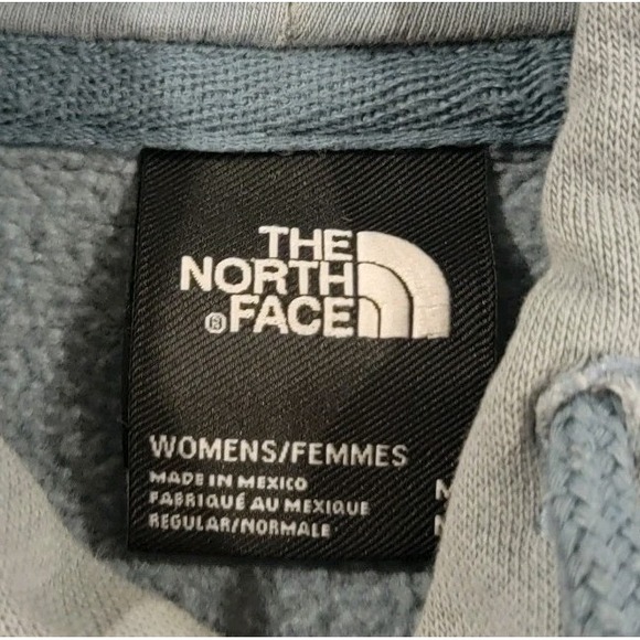 The NORTH FACE ~ Light Blue Sweatshirt Hoodie Kangaroo Pockets Mens Medium -VG - Picture 5 of 7